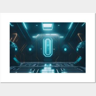 Spaceship futuristic interior Posters and Art